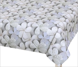 Ubrus DITA - šedý květ - 70x70 cm