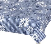 Ubrus DITA - modrá kostička s květem - 50x50 cm