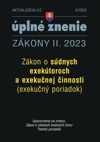 Aktualizácia II/2 2023  – Exekučný poriadok