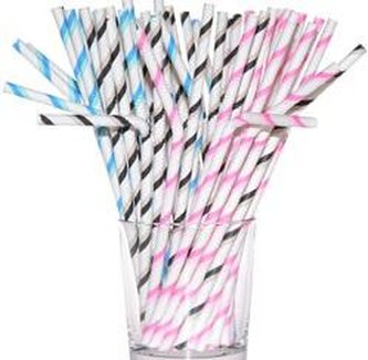 Słomki papierowe łamane 12szt