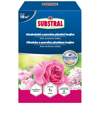 Substral Osmocote dlouhodobé hnojivo - pro růže a kvetoucí rostliny 750g