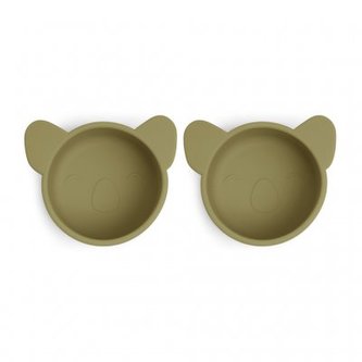 NUUROO Rosa Silikonová mistička 2 ks Olive Green