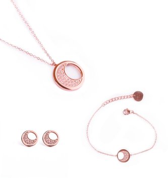 Trio of Rose Gold Moon