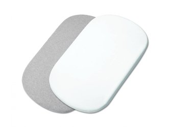 Prostěradlo do postýlky Iora 2ks White/Grey Prostěradlo do postýlky Iora 2ks White/Grey