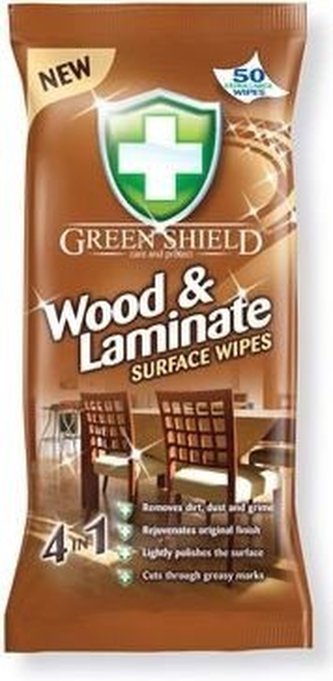 Green Shield vlhčené ubrousky na dřevo a lamináty 50 ks