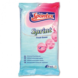 Spontex Sprint vlhčené univerzální utěrky s vůní oceánu 40 ks