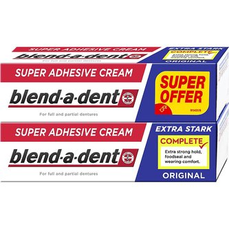 Blend-a-dent Complete fixační krém na zubní náhradu original 2 x 47 g