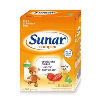 Sunar Complex 4 jahoda batolecí mléko 2 x 300 g