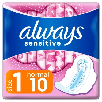 Always Ultra Sensitive Normal Plus Vložky s křidélky 10 ks