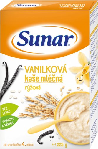Sunar vanilková kašička mléčná rýžová 225 g