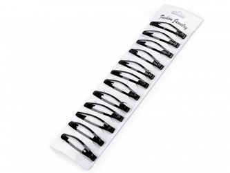 Sponka do vlasů pukačka černá 12 ks