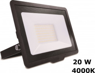 LED Venkovní reflektor L/06014 černý 20W 1700lm 4000K IP65 IK06