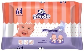 Panda vlhčené ubrousky 4x 64 ks