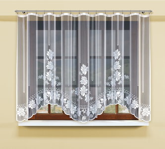 Dekorační žakárová záclona s řasící páskou MILLY 160 bílá 300x160 cm MyBestHome