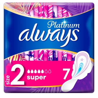 Always Platinum Super Hygienické vložky s křidélky 7 ks