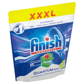 Finish Powerball Quantum Max tablety do myčky nádobí s vůní jablka a limety 60 ks