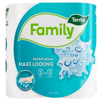 Tento Family Super Aqua Maxi Loong extra dlouhé papírové utěrky 2vrstvé 2 ks