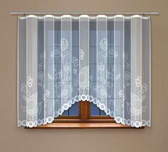 Dekorační žakárová záclona s řasící páskou AMINA 160 smetanová 300x160 cm MyBestHome