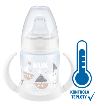 NUK FC lahvička na učení s kontrolou teploty bílá 150 ml