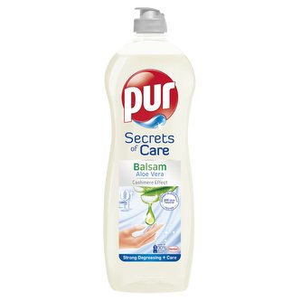 Prostředek na mytí nádobí "Secrets of Care", 750 ml, aloe vera balzám, PUR