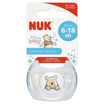 NUK DISNEY dudlík Medvídek Pú 6-18 m šedá 1 ks