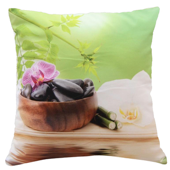 Polštář FENG SHUI 40x40cm fototisk 3D motiv s květem orchideje  MyBestHome