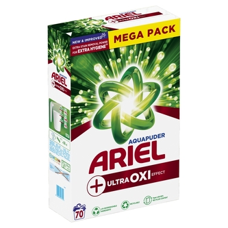 Ariel Uni Ultra Oxi mega pack Box, 70 praní 4,55 kg