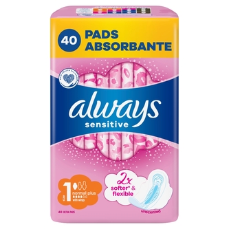 Always Ultra Sensitive Normal Plus vložky s křidélky 40 ks