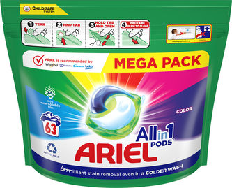 Ariel Color gelové kapsle na praní 63 ks