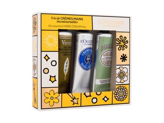 L'Occitane My Essential Hand Cream Trio krém na ruce Shea Dry Skin Hand Cream 30 ml + krém na ruce Almond Delicious Hands Cream 30 ml + krém na ruce Verbena Cooling Hand Cream Gel 30 ml