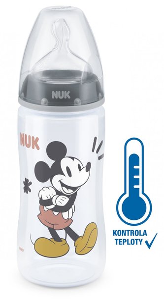 NUK First Choice láhev MICKEY s kontrolou teploty 300 ml