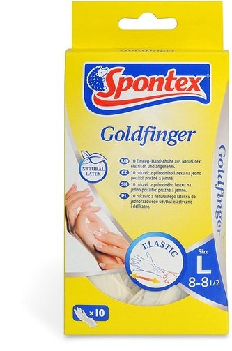 Spontex Goldfinger rukavice jednorázové latexové vel. L 10 ks/bal.
