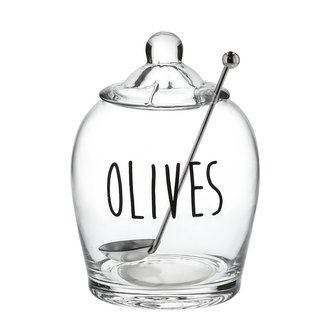 Sklenice na olivy se lžící | LIVEN | 0,55 l | ALL 984215