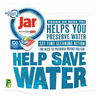 Jar Platinum Plus Cool Blue kapsle do myčky nádobí 100 ks