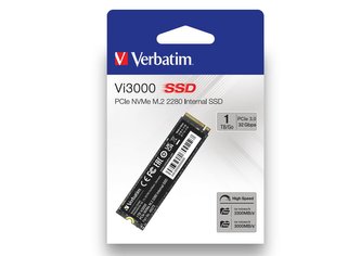 Verbatim SSD 1TB Vi3000 Internal PCIe NVMe M.2, interní disk, černá Verbatim SSD 1TB Vi3000 Internal PCIe NVMe M.2, interní disk, černá