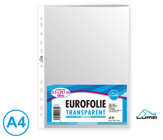 Eurofolie A4 - transparentní 100ks LUMA