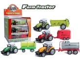 Traktor kovový s přívěsem, 22,5 x 5 x 6,5 cm