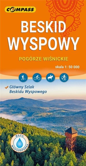 Mapa turystyczna - Beskid Wyspowy 1:50 000 lam Mapa turystyczna - Beskid Wyspowy 1:50 000 lam
