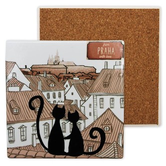 GIFTY CITY Podtácek 11 cm, keramika, Výhled na hrad