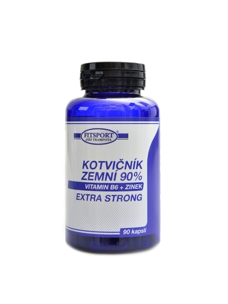 Fitsport - Kotvičník zemní 90% + B6 + Zinek 90 kapslí