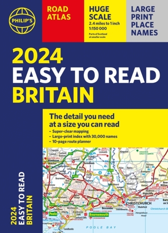 2024 Philip's Easy to Read Britian Road Atlas