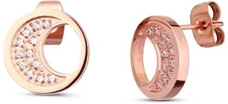 Náušnice Rose Gold Moon