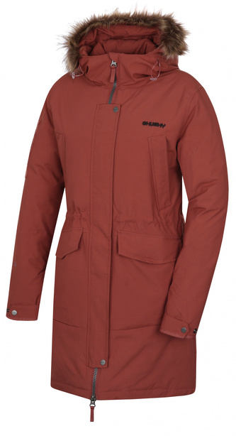 Dámský zimní kabát Nelidas L tl. vínová - L