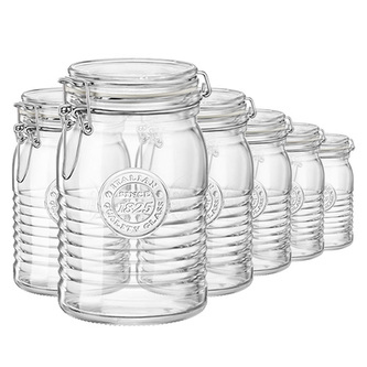 Dóza Bormioli Rocco, OFFICINA 1825 HERM JAR 1 L | 6 ks x 1 l