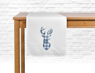 Ubrus - běhoun na stůl CHRISTMAS DEER 35x175 cm bílá ESSEX