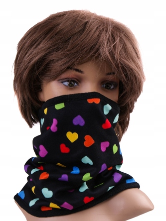 Multifunkční stylový šál - komín 22 - 31x26 cm, HEARTS, Mybesthome