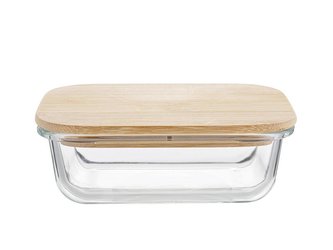 SKLENĚNÁ DÓZA CLAVATO OBDÉLNÍKOVÝ 1040ML