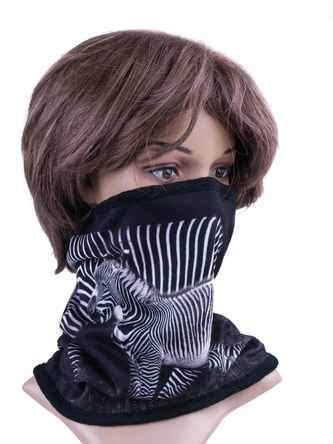 Multifunkční stylový šál - komín 16 - 31x26 cm, ZEBRA, Mybesthome