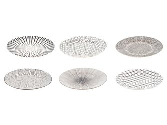 TALÍŘ KERAMICKÝ SEOUL PRŮM. 20,5CM,ČERNO/BÍLÁ,ASS