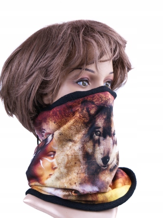 Multifunkční stylový šál - komín 06 - 31x26 cm, WOLF, Mybesthome